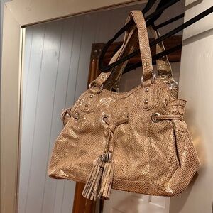 Nine West Metallic Gold Shoulder Bag